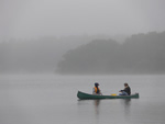 Canoe Fishing in the Rain